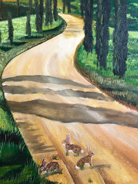 La Toscane et les 3 petits lapins| Peinture à l’huile | Paysage | Daniel Ducarmel