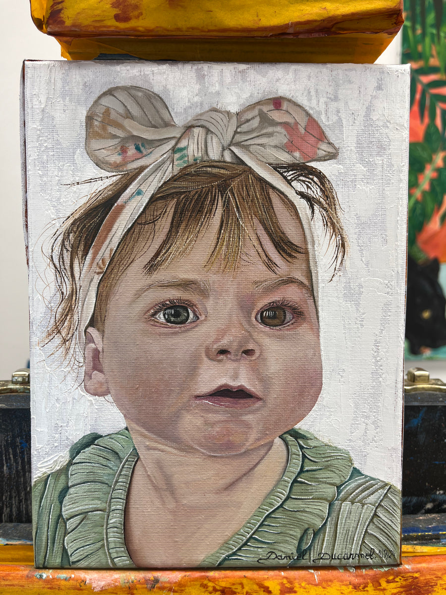 Portrait sur toile, 18 × 24 cm