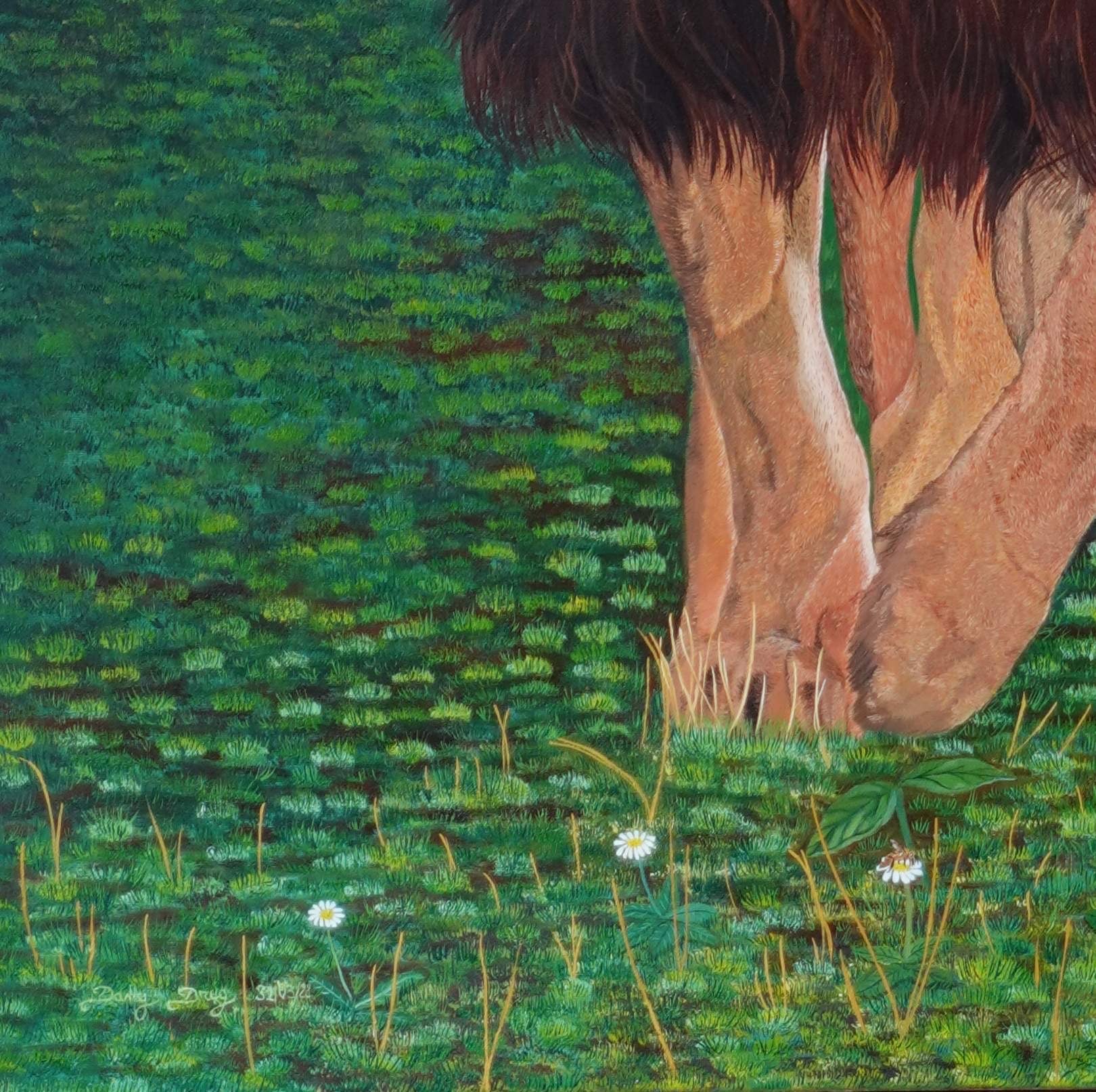 Sa Majesté le Lion en Marche | Peinture à l’huile | Animalière | Daniel Ducarmel